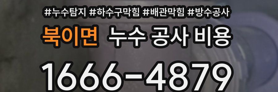 북이면 누수 공사 비용