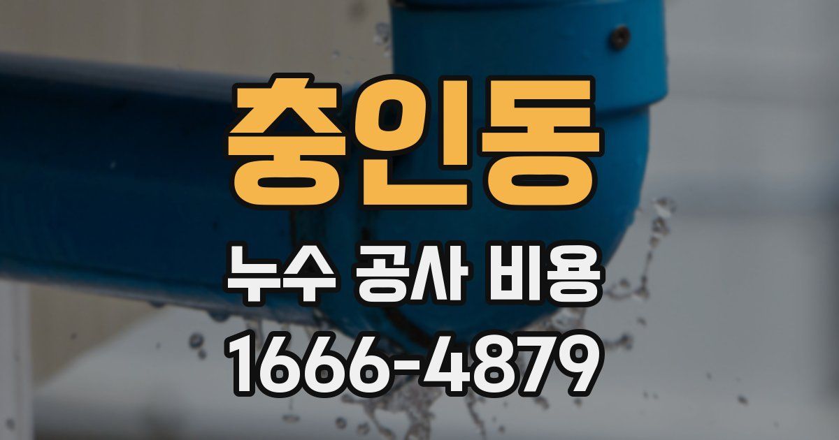 충인동 누수 공사 비용