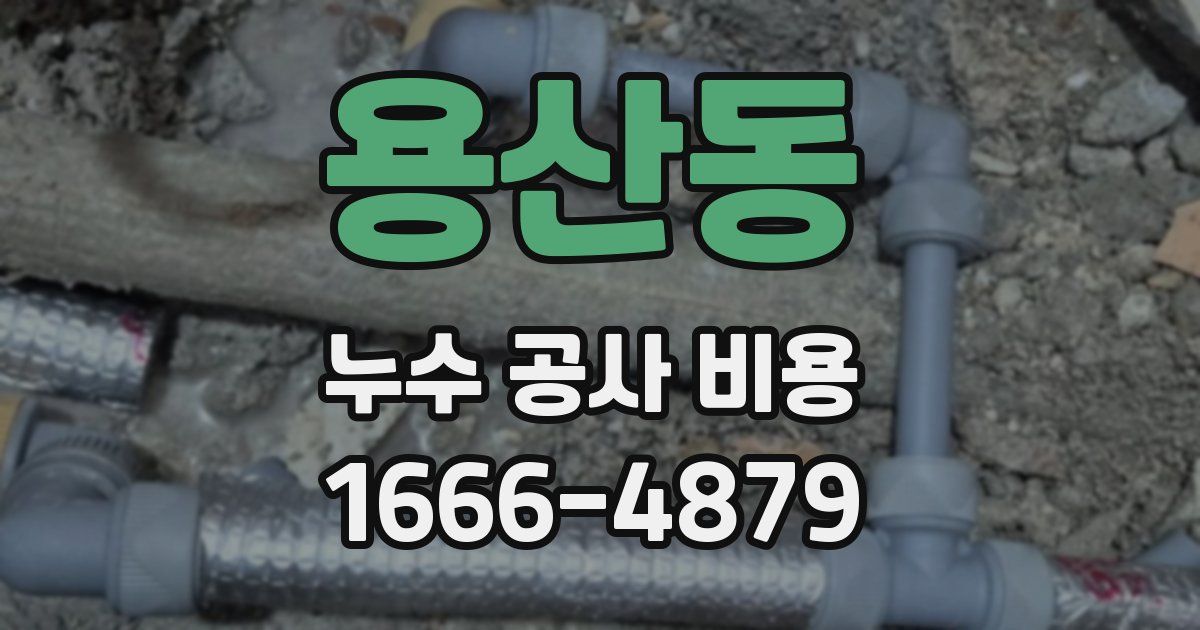 용산동 누수 공사 비용