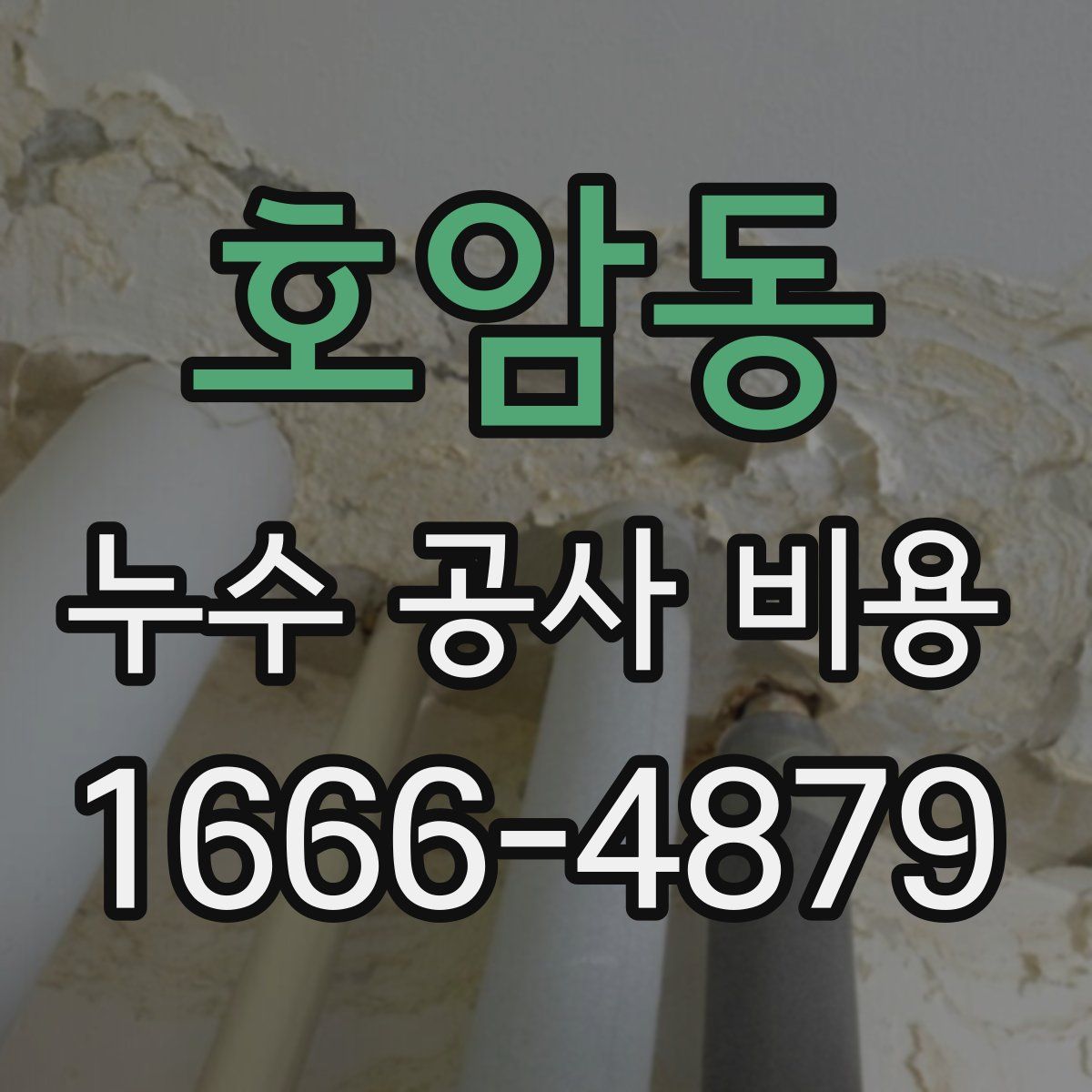 호암동 누수 공사 비용
