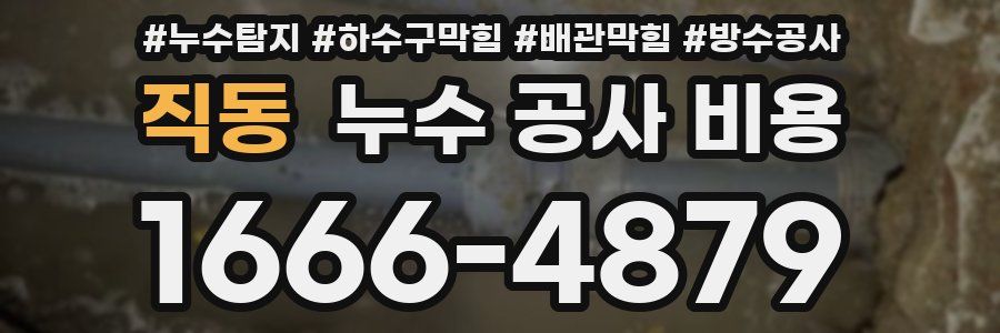 직동 누수 공사 비용
