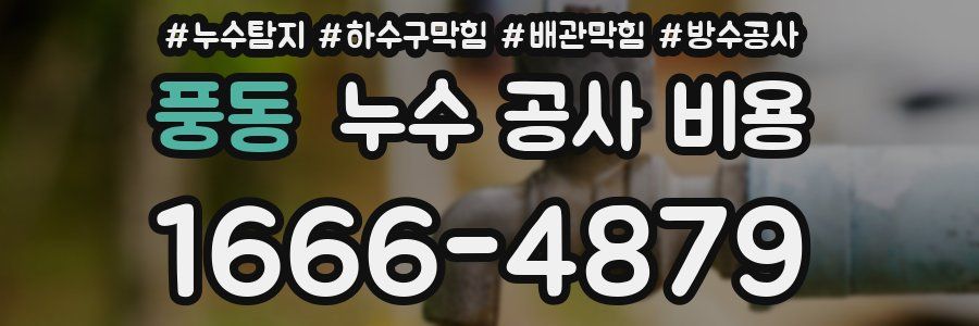 풍동 누수 공사 비용