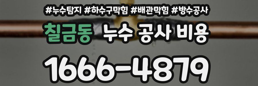 칠금동 누수 공사 비용