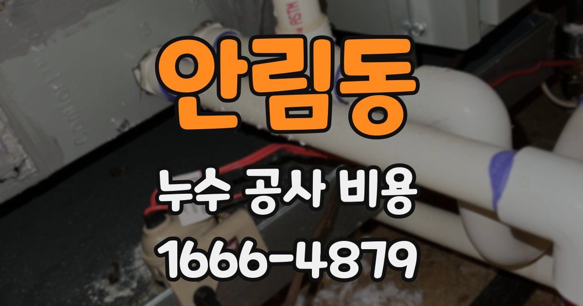 안림동 누수 공사 비용