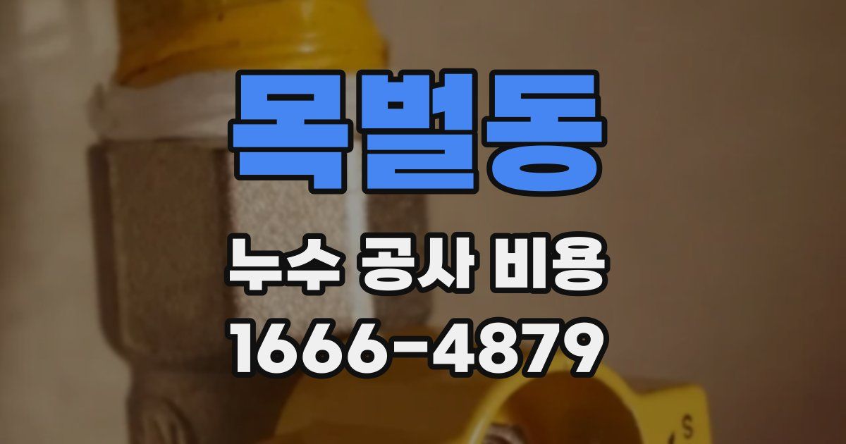 목벌동 누수 공사 비용