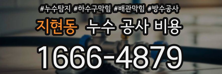 지현동 누수 공사 비용