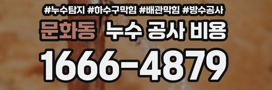 문화동 누수 공사 비용