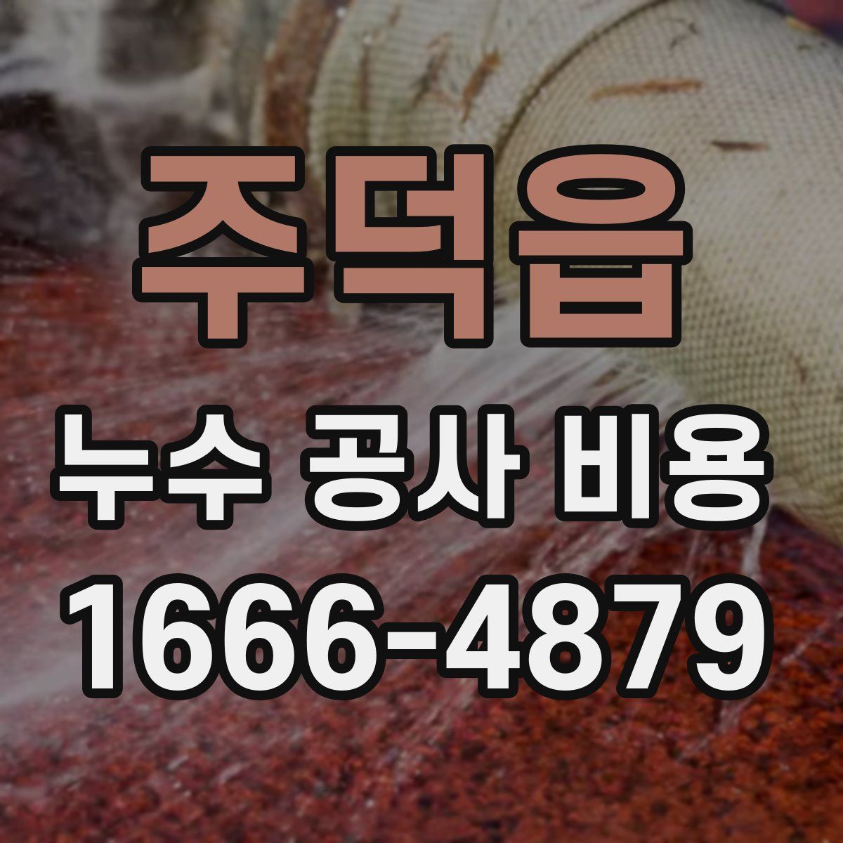 주덕읍 누수 공사 비용