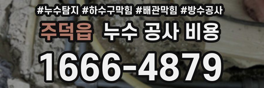 주덕읍 누수 공사 비용