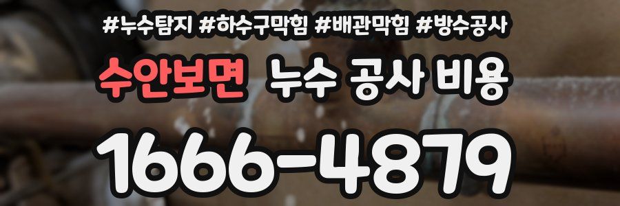 수안보면 누수 공사 비용