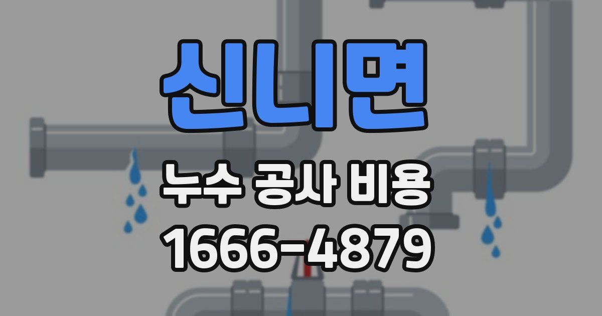 신니면 누수 공사 비용