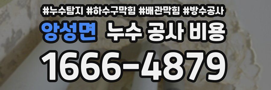 앙성면 누수 공사 비용