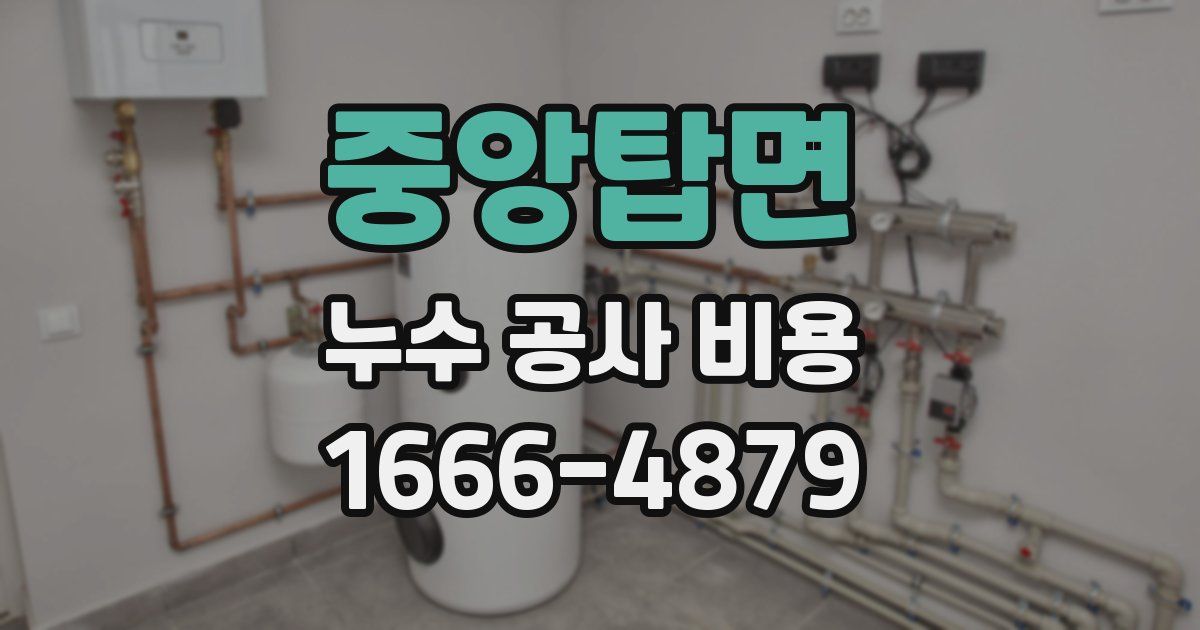 중앙탑면 누수 공사 비용