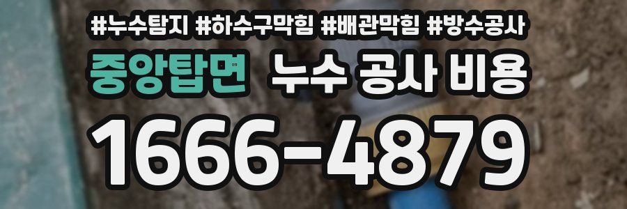 중앙탑면 누수 공사 비용