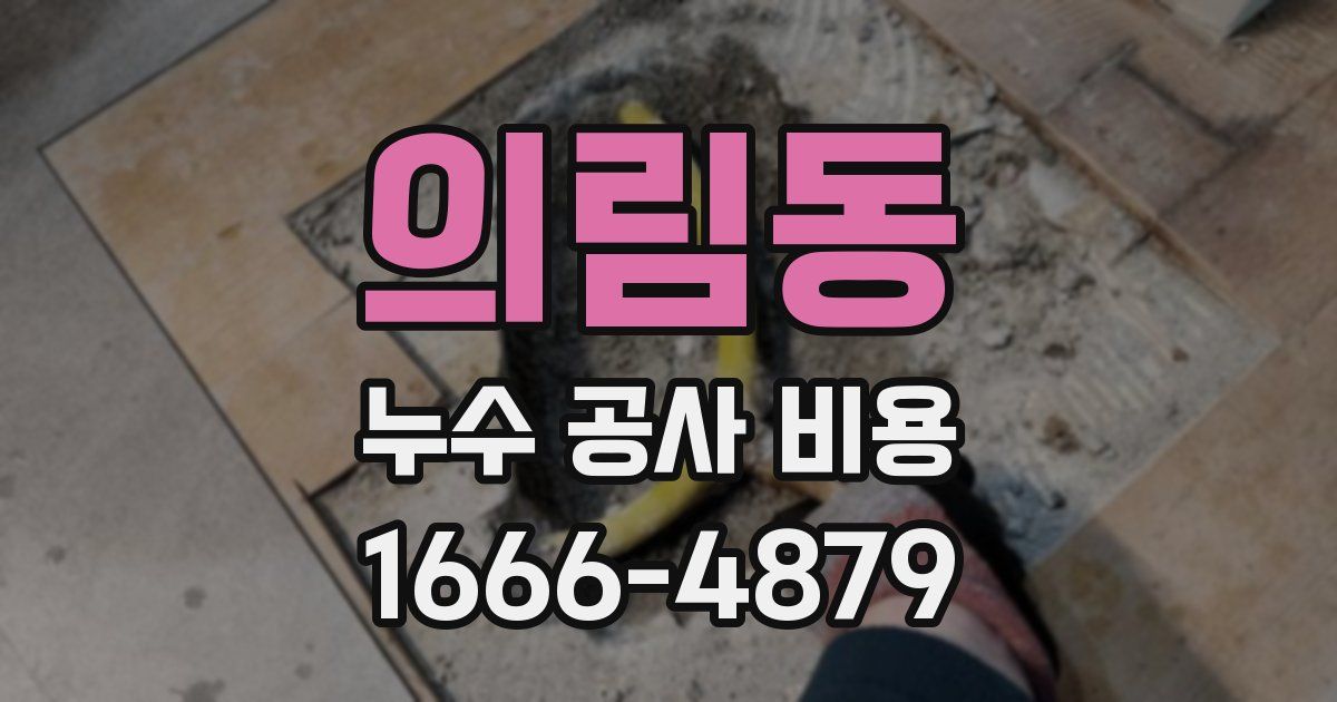 의림동 누수 공사 비용