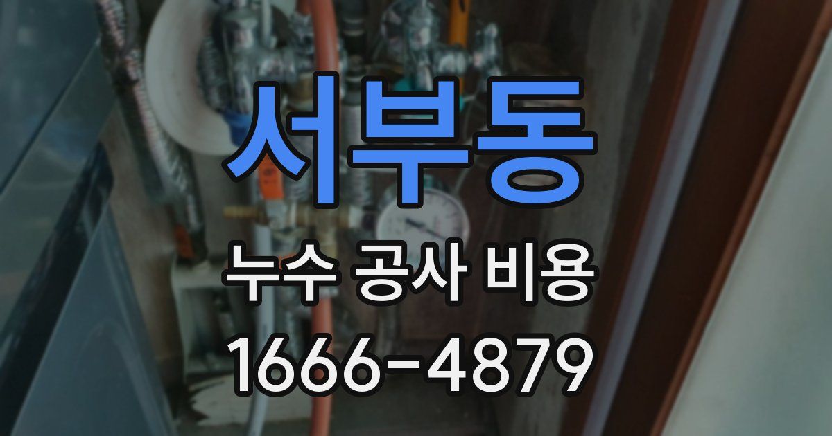 서부동 누수 공사 비용