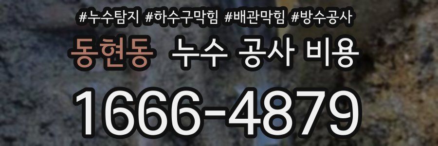 동현동 누수 공사 비용