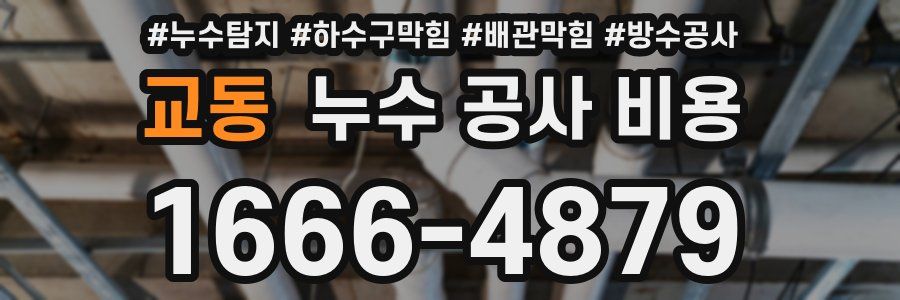 교동 누수 공사 비용
