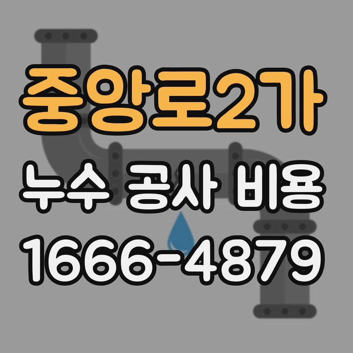 중앙로2가 누수 공사 비용