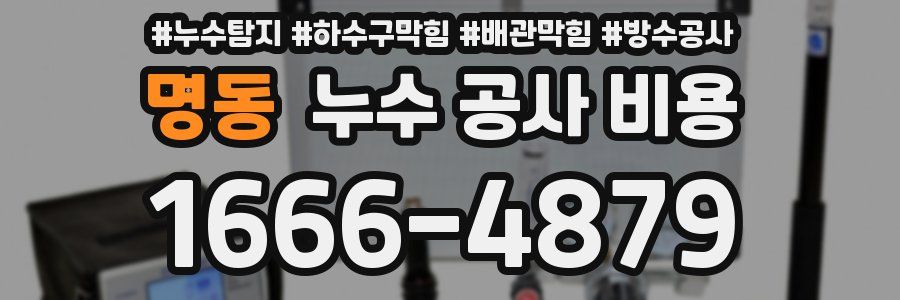 명동 누수 공사 비용