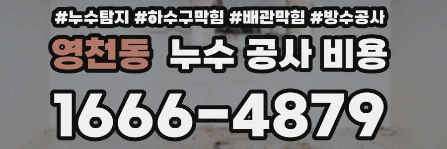 영천동 누수 공사 비용