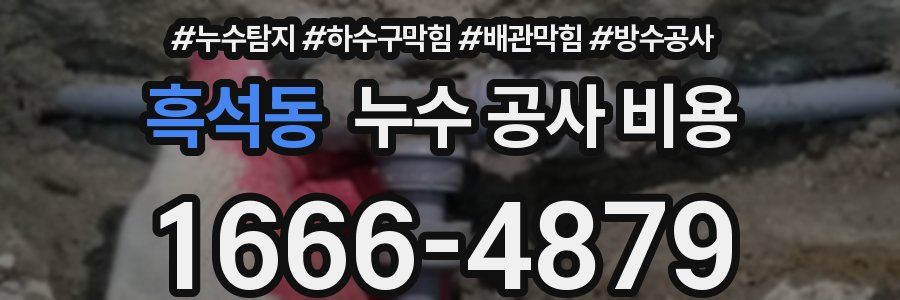 흑석동 누수 공사 비용