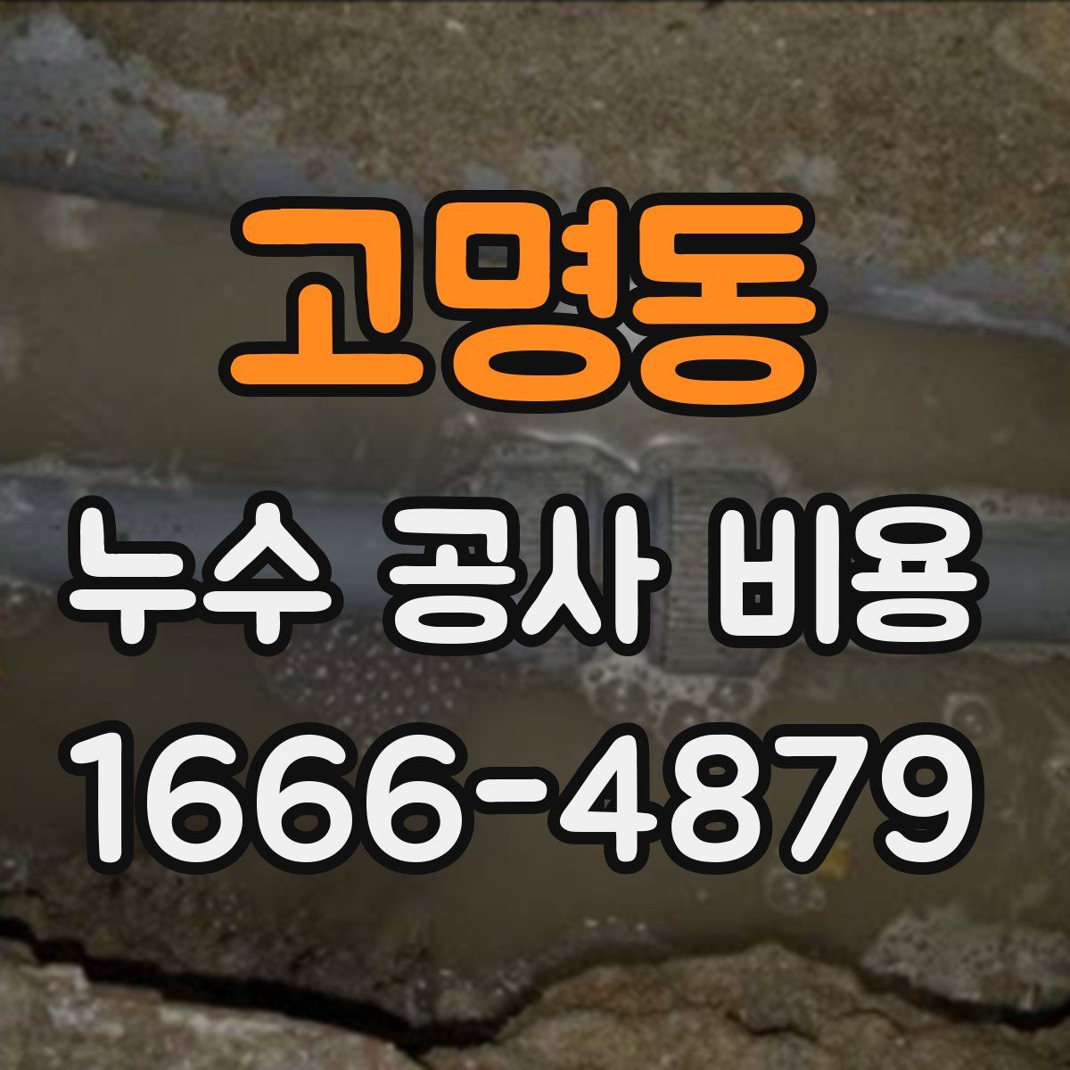 고명동 누수 공사 비용