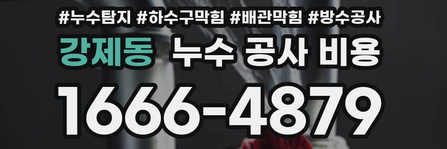 강제동 누수 공사 비용