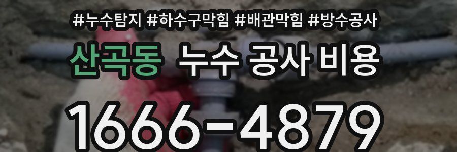 산곡동 누수 공사 비용