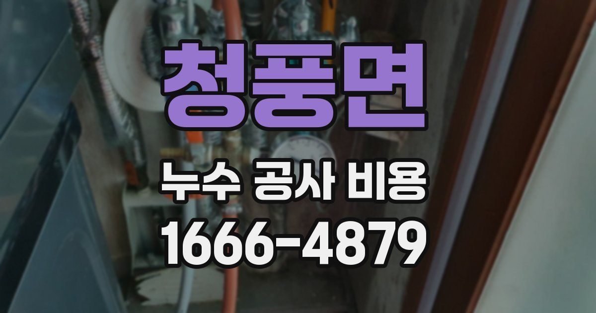 청풍면 누수 공사 비용