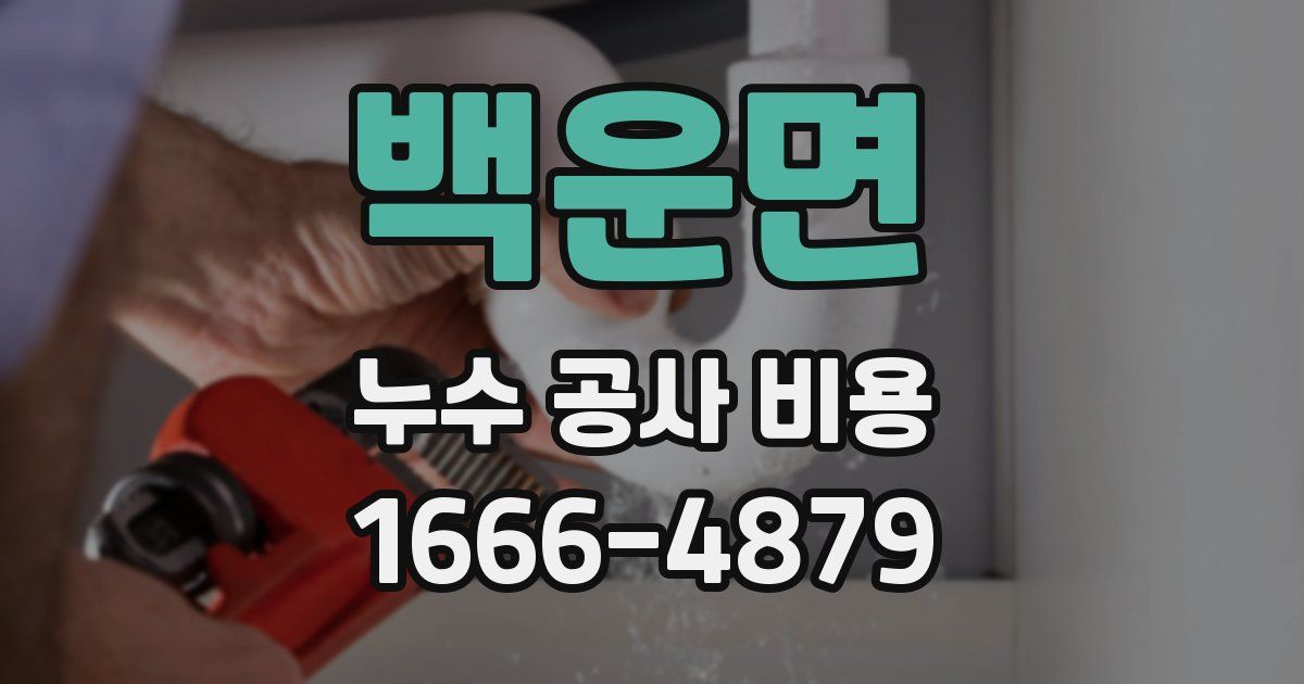 백운면 누수 공사 비용