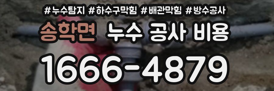 송학면 누수 공사 비용