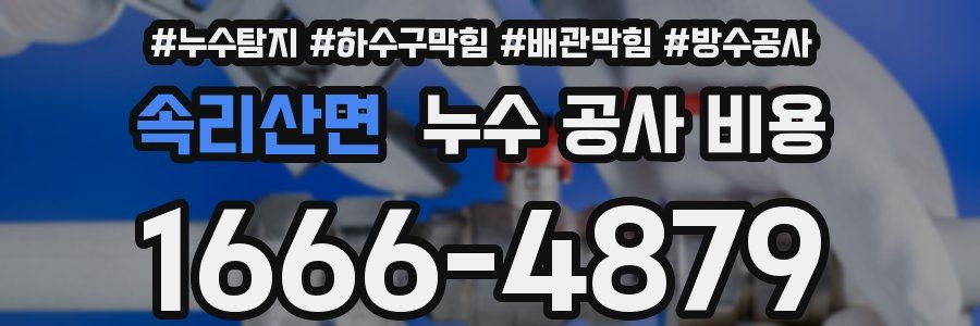 속리산면 누수 공사 비용