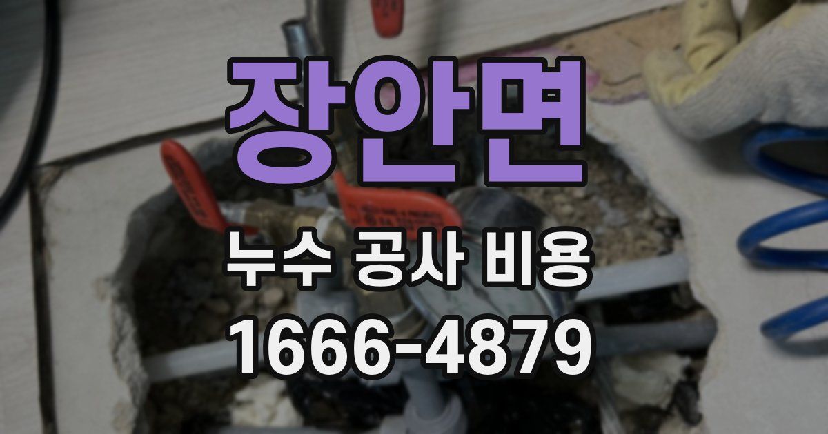 장안면 누수 공사 비용