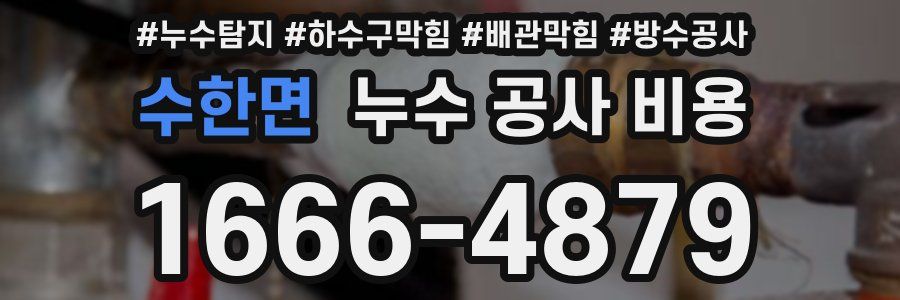 수한면 누수 공사 비용