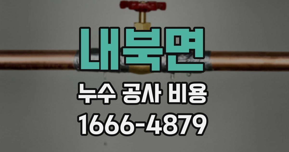 내북면 누수 공사 비용