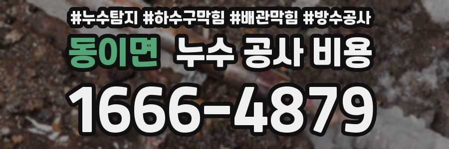동이면 누수 공사 비용
