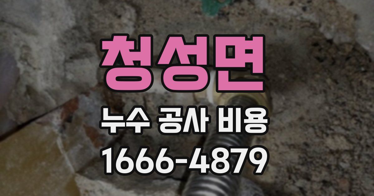 청성면 누수 공사 비용