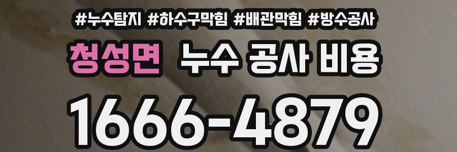 청성면 누수 공사 비용