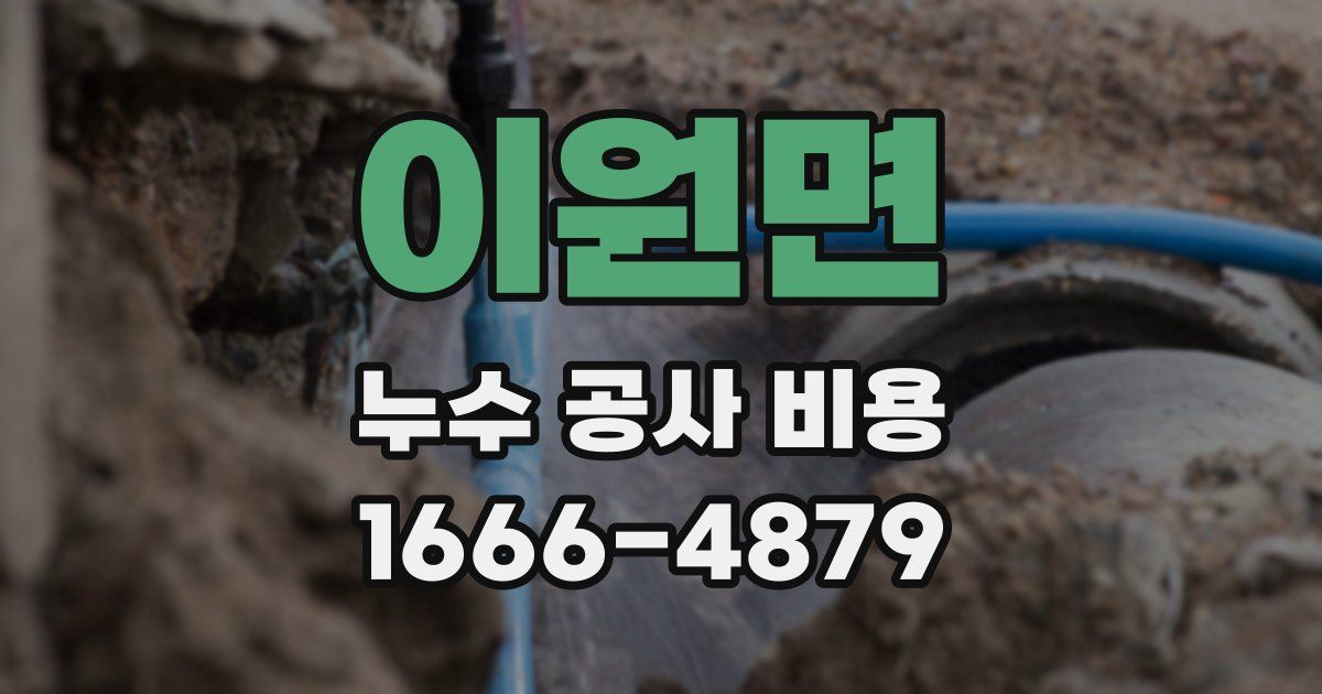 이원면 누수 공사 비용