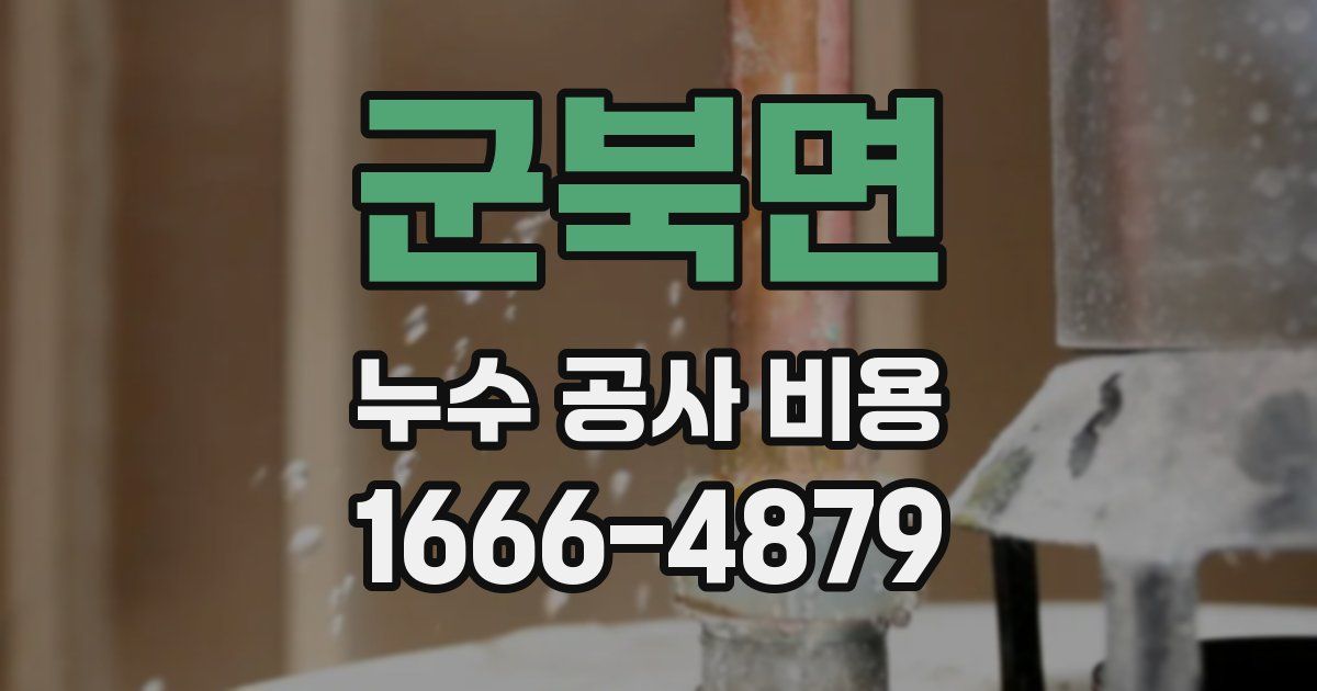군북면 누수 공사 비용