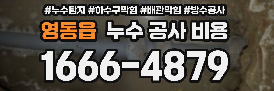 영동읍 누수 공사 비용