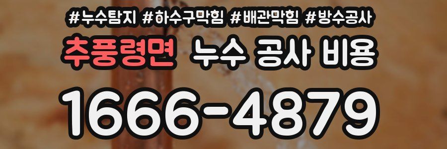 추풍령면 누수 공사 비용