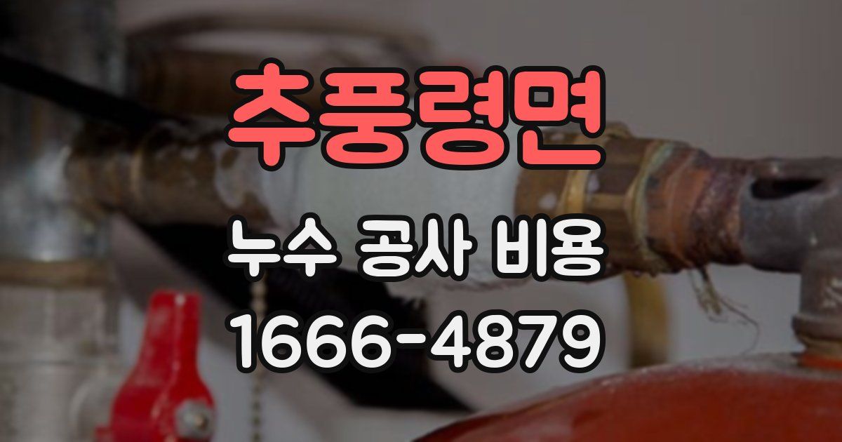 추풍령면 누수 공사 비용