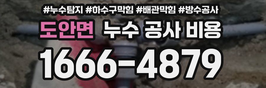도안면 누수 공사 비용