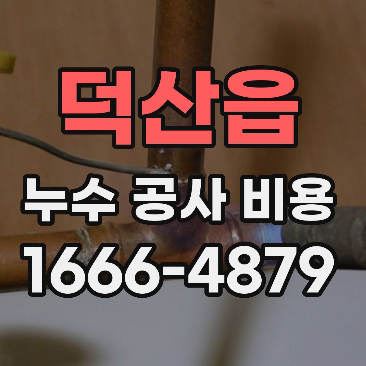 덕산읍 누수 공사 비용