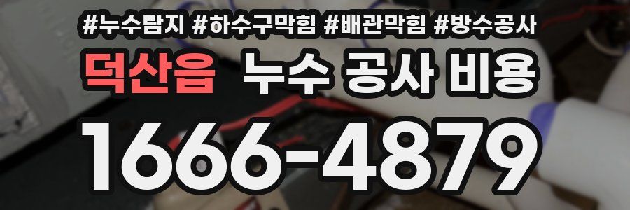 덕산읍 누수 공사 비용
