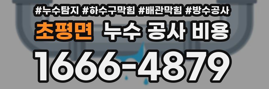 초평면 누수 공사 비용