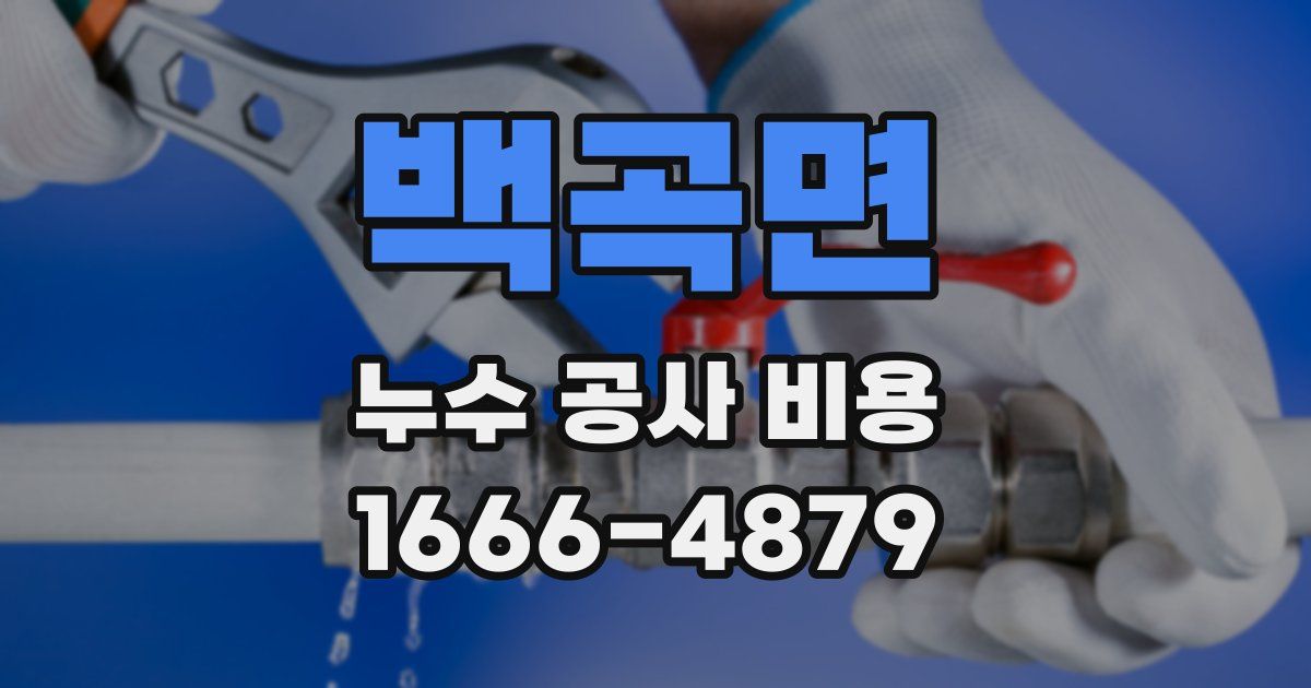 백곡면 누수 공사 비용