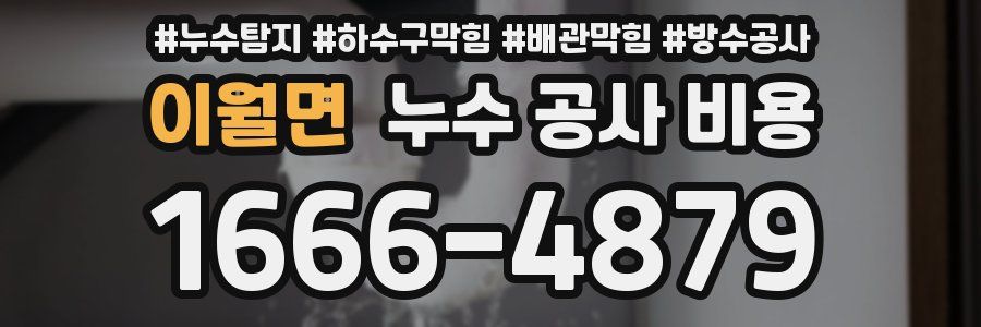 이월면 누수 공사 비용